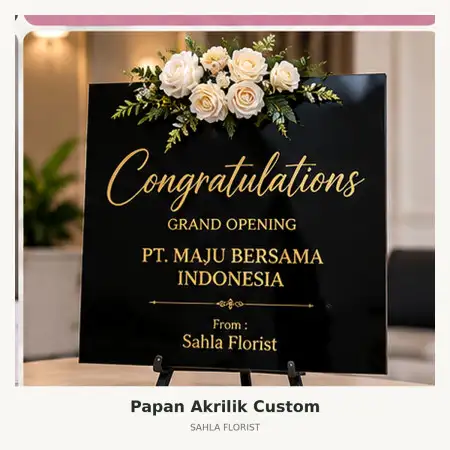 Papan Bunga Akrilik Lembursitu